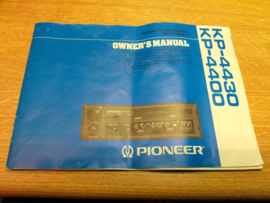 Pioneer autoradio KP-4400 / 4430 gebruiksaanwijzing manual