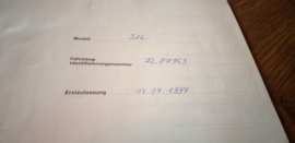 Serviceheft  onderhoudsboekje BMW 316i
