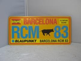 Nummerplaat  Barcelona RCM 83 Blaupunkt