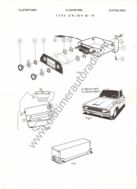 Radio inbouw Ford 17M/20M 68-70