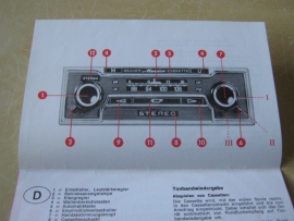 Becker Mexico cassette vollstereo radio gebruiksaanwijzing