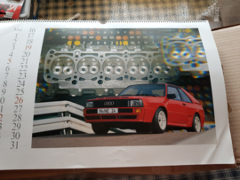 Audi 1985 kalender / calendar quattro mancave
