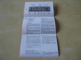 Becker Mexico cassette vollstereo radio gebruiksaanwijzing