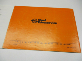 Opel Monza Senator A  Radio Bedienungsanleitung Unterlagen