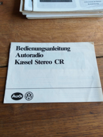 VW / Audi radio`s 1983 gebruiksaanwijzing Kassel stereo CR