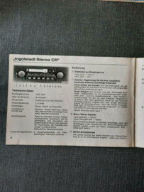 autoradio Ingolstadt CR stereo cassette VAG Audi / Volkswagen