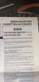 inbouw instructies autoradio oor BMW 3 serie o.a. 320 / 323i