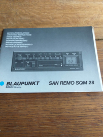 San Remo SQM 28 + schema /  inbouwinstructies / codecard