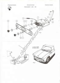 Radio inbouw Peugeot 404 `68