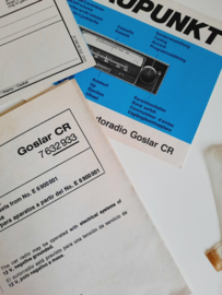 Goslar CR Bedienungsanleitung manual gebruiksaanwijzing Blaupunkt
