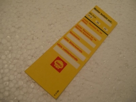 Shell deur sticker / oil change reminder original