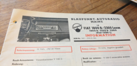 einbauanleitung / installation instructions Fiat 1100 2300 luxus