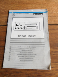  DC 360 361 gebruiksaanwijzing manual Philips  autoradio