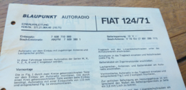 einbauanleitung / installation instructions Fiat 124 1971