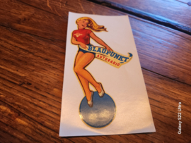 Blaupunkt Pin-up sticker reclame