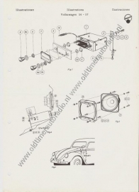 Radio Inbouw VW kever `54 - `57