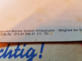 Köln Stereo Blaupunkt Autoradio Bedienungsanleitung und Schaltplan von 1975