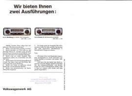 VW Folder radio`s