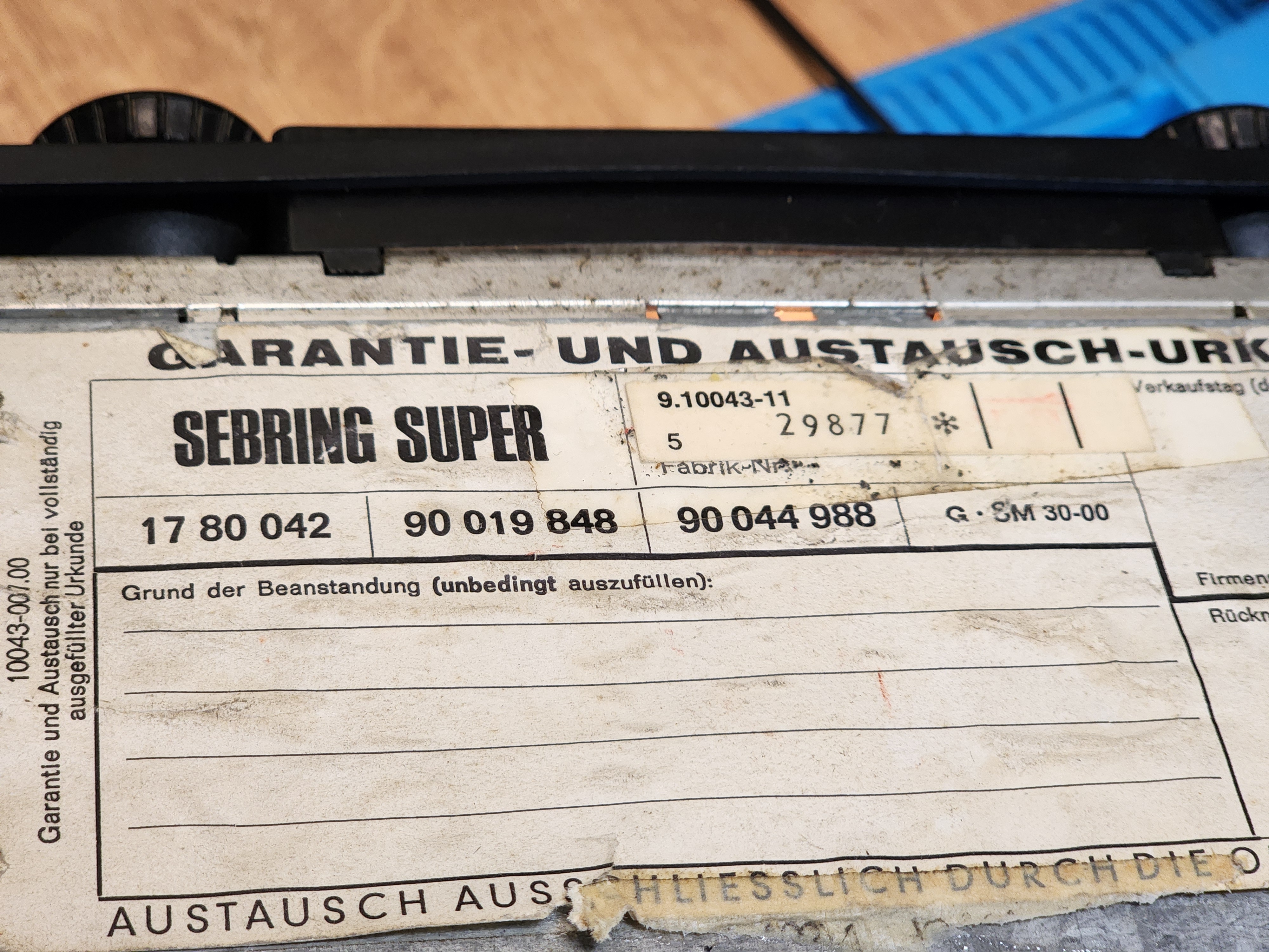 originele Opel Sebring FM radio met frontje voor Opel kadett B