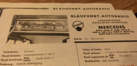 Einbauanleitung Mercedes 1965 Blaupunkt autoradio