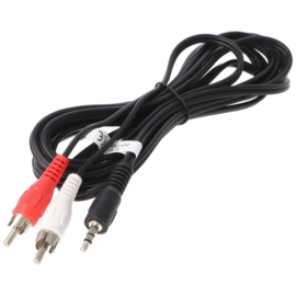 Audio-videokabel 1,5 m 3,5 mm stekker naar 2 x cinch-stekker