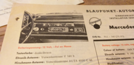 Einbauanleitung Mercedes  190 D c 1961 Blaupunkt autoradio