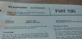 einbauanleitung / installation instructions Fiat 130 9.71
