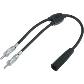 auto Antenne Y-verdeler split, DIN-bus 2 DIN-stekkers