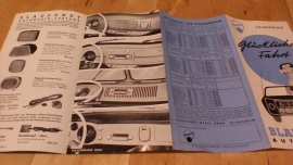 Blaupunkt 1960 /61 autoradio speciaal voor volkswagen prospekt