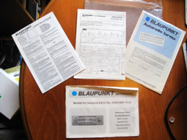 Oxford M 26 Gebruiksaanwijzing, Montage-instructies, Servicehandleiding & Autoradio Servicefolder Blaupunkt