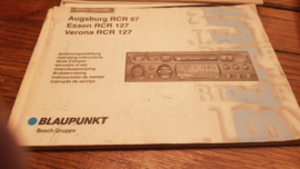 Augsburg Essen Verona RCR 87 / 127 gebruiksaanwijzing Blaupunkt autoradio