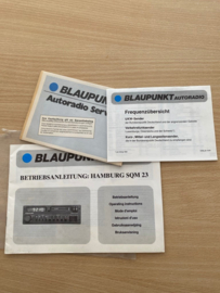 Hamburg SQM 23 BLAUPUNKT gebruiksaanwijzing / bedienungsanleitung / manual autoradio