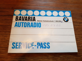 Original manual bedienungsanleitung Service-Pass BMW Autoradio Bavaria Stereo