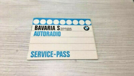 Original Service-Pass BMW Autoradio Bavaria S, 6511-1368627 (24), 1980