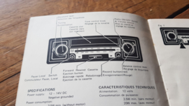 CR-4074 in dash cassette tape player radio manual