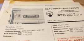 Einbauanleitung Opel Kadett  1966 Blaupunkt autoradio