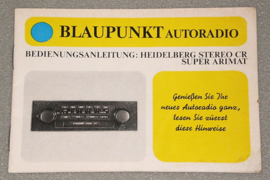 Heidelberg CR Bedienungsanleitung Autoradio von Blaupunkt