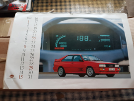 Audi 1985 kalender / calendar quattro mancave