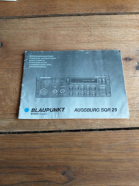 Augsburg SQR 29 gebruiksaanwijzing Blaupunkt autoradio