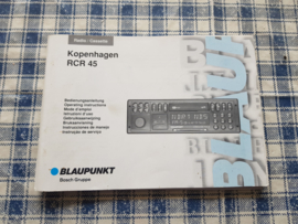 Kopenhagen RCR 45 Blaupunkt Autoradio Betriebsanleitung manual gebruiksaanwijzing