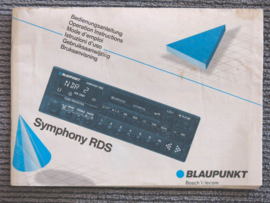 Symphony RDS Porsche radio BLAUPUNKT gebruiksaanwijzing / bedienungsanleitung / manual autoradio