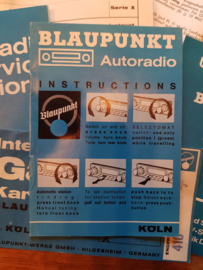 Köln stereo Blaupunkt  sixties Manual anleitung gebruiksaanwijzing autoradio.