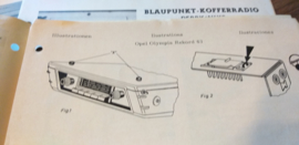 Einbauanleitung Opel Rekord Olympia 1963 Blaupunkt autoradio Derby / Nixe