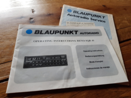 Reno SQR 46 Blaupunkt auto radio operating instructions , manual , bedienungsanleitung