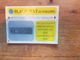 Marburg CR Manual betriebsanleitung Blaupunkt Autoradio