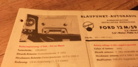 Einbauanleitung Ford  12 M 1961 Blaupunkt autoradio