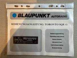 Toronto SQR 46 Blaupunkt RADIO CASSETTE INSTRUCTION MANUAL 1986