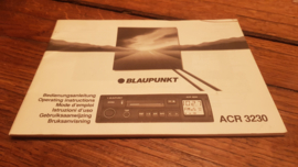 ACR 3230 gebruiksaanwijzing  autoradio Blaupunkt