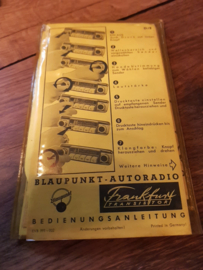 Frankfurt 50's Bedienungsanleitung gebruiksaanwijzing manual Blaupunkt Autoradio