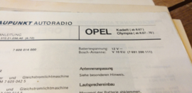 Einbauanleitung Opel Kadett Olympia 1967-1970 Blaupunkt autoradio